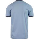 FRED PERRY Retro Mod Twin Tipped Crew T-shirt SKY