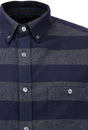 FRENCH CONNECTION Pop Flannel Stripe Retro Shirt