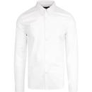 FRENCH CONNECTION Stretch Poplin Mod Shirt White