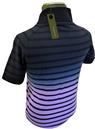 Yala FULL CIRCLE Retro Mod Stripe Shawl Collar Top