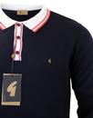 GABICCI VINTAGE 60s Mod Contrast Collar Knit Polo