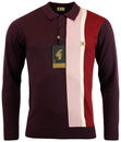GABICCI VINTAGE 60s Mod Racing Stripe Knitted Polo