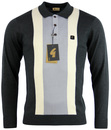 GABICCI VINTAGE Sixties Stripe Panel Knitted Polo