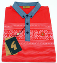Porthmadog GABICCI VINTAGE Fair Isle Print Polo R