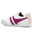 GOLA Harrier Womens Retro Leather Trainers WHITE