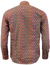 GUIDE LONDON Sixties Psychedelic Pattern Mod Shirt
