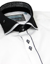 GUIDE LONDON Retro Micro Dot Double Collar Shirt