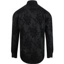 GUIDE LONDON 60s Mod Baroque Floral Shirt (Black)
