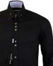 GUIDE LONDON 60s Mod Big Collar Button Down Shirt