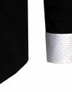 GUIDE LONDON Retro Mod Dobby Stripe Trim Shirt (B)
