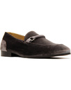 Renzo H By HUDSON Handcrafted Velvet Loafers GREY