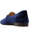 Renzo H By HUDSON Handcrafted Velvet Loafers NAVY