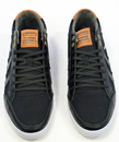 One Way Mid HUMMEL Retro Indie Canvas Trainers B/W