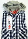 IFUKU Mens Military Indie Hooded Retro Shirt (N)