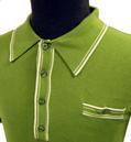 COHEN Retro Sixties Mod Mens Knitted Polo Shirt G