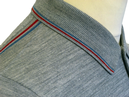 Agent JOHN SMEDLEY Retro 60s Knit Mod Polo Top (S)