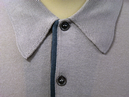 Ives JOHN SMEDLEY Retro Mod Silk Trim Fashion Polo
