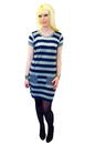 'Larna' - JOHN SMEDLEY Retro 60s Stripe Mod Dress