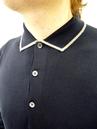 JOHN SMEDLEY Edison Retro Mod Knitted Polo Shirt M