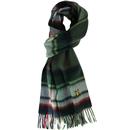Lyle and scott tartan woven scarf green red