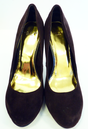 Quibble LACEYS Retro 60s Suede High Heel Shoes C