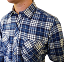LAMBRETTA Retro Mod Brushed Cotton Check Shirt (D)