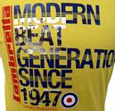 LAMBRETTA Mens Mod Beat Generation Retro T-Shirt