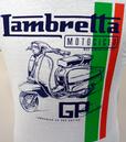 LAMBRETTA Retro Racing Stripe Mod Scooter Tee (E)