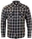 LEE JEANS Retro 1970s Check Mens Western Shirt