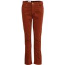 Elly LEE High Waist Slim Cord Trousers (Picante)