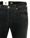 Luke LEE Retro Mod Slim Tapered Cord Jeans (BLACK)