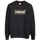 LEVI'S Retro HM Batwing Camo Logo Sweatshirt BLACK