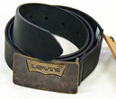 LEVI'S® Retro Gold Batwing Buckle Mod Leather Belt