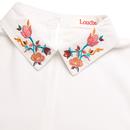 Perle LOUCHE Vintage Floral Embroidered Blouse