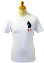 Aldridge LUKE 1977 Mens Retro Mod Applique T-Shirt