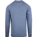Snow Washed LYLE & SCOTT Retro Sweatshirt Blue
