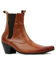 OUTLAW RETRO MOD MADCAP CHELSEA BOOTS BROWN