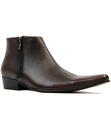 MADCAP ENGLAND CHELSEA BOOTS ZIP BROWN LEATHER