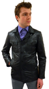 West 1 Gibson Retro Leather Jacket by MADCAP (Bl)