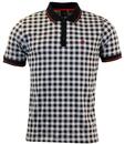 MERC Bosley Retro Mod Big Gingham Check Polo Shirt