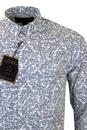 Jagie MERC Retro Mod 60s Fine Paisley Print Shirt