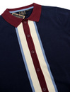 Rainham MERC Sixties Mod Stripe Panel Knitted Polo