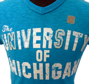 Michigan NCAA Collegiate Vintage V-Neck Tee C