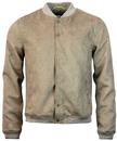 NATIVE YOUTH Retro Mod Faux Suede Bomber Jacket