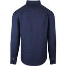 ORIGINAL PENGUIN 60s Mod Flannel Jaspe Shirt BLUE