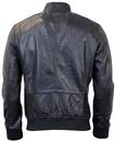 Corbin PEPE JEANS Retro Mod Leather Bomber Jacket