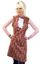 Paisley Retro Ruffle Front Sixties Mod Dress (R)