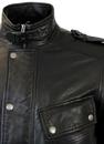 Cardale PRETTY GREEN Belted Leather Biker Jacket