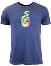 PRETTY GREEN Rainbow Apple Peel Logo Retro T-Shirt