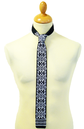 Fair Isle Star - Retro 60s Pattern Mod Knitted Tie